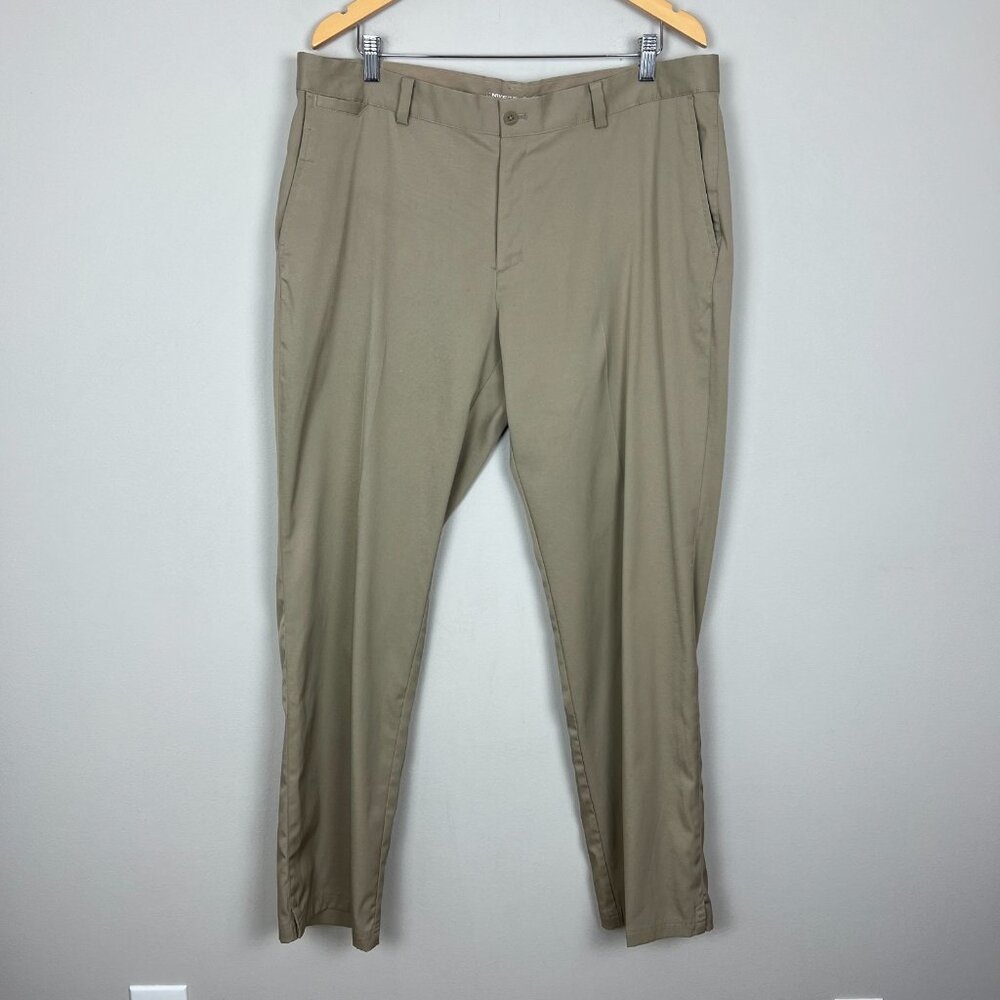 Nike Pants Mens 38 x 32 Tan Brown Beige Dri Fit Performance Tech Golf Chino
